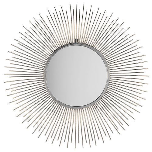 Beliani Wall Mirror CILLY 80 cm 80 cm Metal Silver