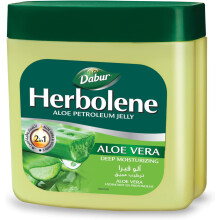 Dabur Herbolene Aloe Petroleum Jelly with Aloe Vera & Vitamin E 225ml | Moisturizing Dry & Rough Skin, Soothing Skin Protectant, Healing Skin Balm