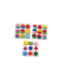 3 Piece Geometric Shape Puzzles for Early Learning Educational Toys Made of High-Quality Materials for Kids Ages 3+