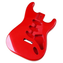 E Guitar Kit ST Style Red Body SSS Pickup for DIY Music Instrument Enthusiasts