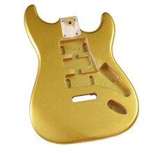 E Guitar Kit DIY Adult Wooden Instrument Replacement Set with Gold Body and Customizable Features