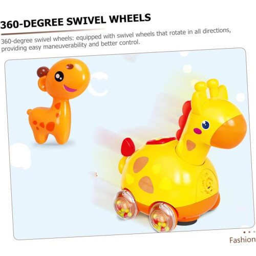 Mini Scooter for Boys - Yellow Plastic Crawling Toy Activity Table for Babies, Learning Playmate, Small Size 1