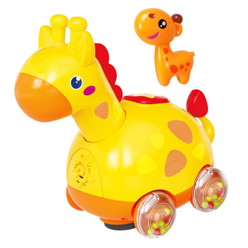 Mini Scooter for Boys - Yellow Plastic Crawling Toy Activity Table for Babies, Learning Playmate, Small Size