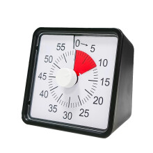 Visual 60 Minute Timer for Kids and Adults, Silent Countdown Timer for Home and Classroom Use, Black Color