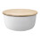 LSA International LSA Dine White Porcelain Bowl with Lid 26cm 1