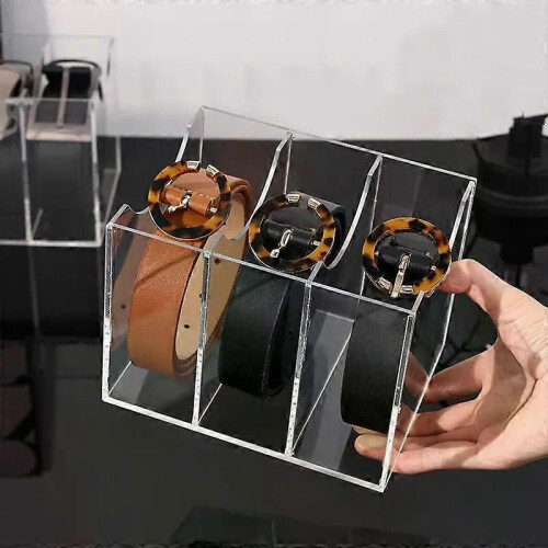 Transparent Acrylic Storage Boxes Desktop Belt Multi-grid Organizer Cosmetic Storage Boxes With Dividers 2