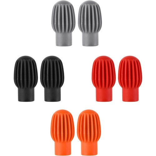 Drumstick Tip Drum Dampeners 2-Pack for Practice, Musicians, Compatible with Standard Drumsticks, Accessory Cover 2