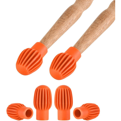 Drumstick Tip Drum Dampeners 2-Pack for Practice, Musicians, Compatible with Standard Drumsticks, Accessory Cover 1