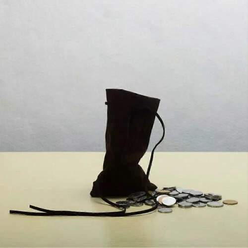 Sac à cordon médiéval unisexe marron pour accessoires de cosplay 1
