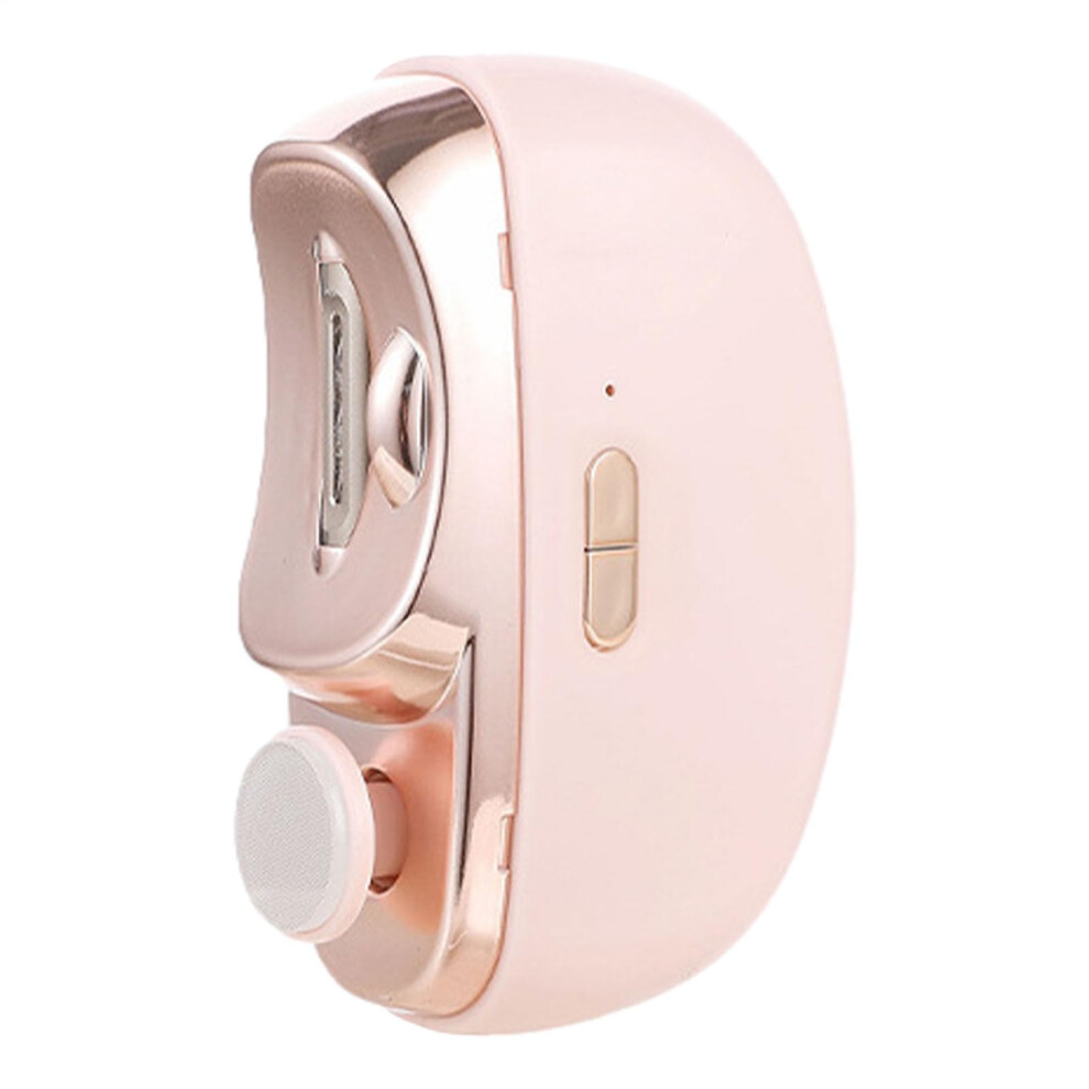 Electric Fingernail Cutter with Rechargeable Nail Clipper and Filer, Pink Safety Cutter for Seniors, Adults, and Kids