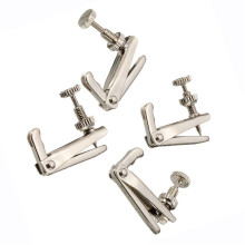 Violin Parts Set of 4 Copper Nickel Alloy Silver Fine Tuners Accessories for 3/4 and 4/4 Violins