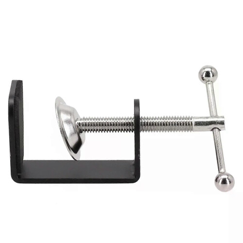 Universal- C Shape Table Mounting Clamp Metal Black White Desktop Mic Stand Microphone Arm- Desk Mountv 2