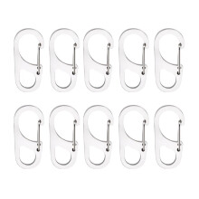 Multipurpose Carabiner Clip D-Shaped Steel Hook Keychain for Hammocks, Camping, Hiking, Fishing, Small Size