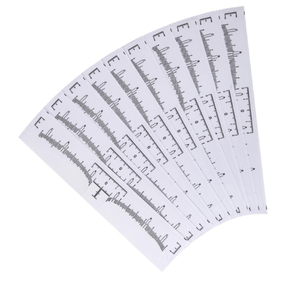 100 Pieces Eyebrow Ruler for Precise Eyebrow Shaping Flexible Eyebrow Measuring Tool for Professionals and Beginners