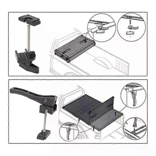 Pièces de rechange universelles pour kit de fixation de couverture de chargement pour camionnette à 2