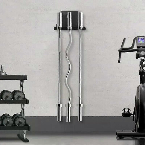 Support de rangement mural pour barres de musculation, support vertical à suspension robuste pour la 1