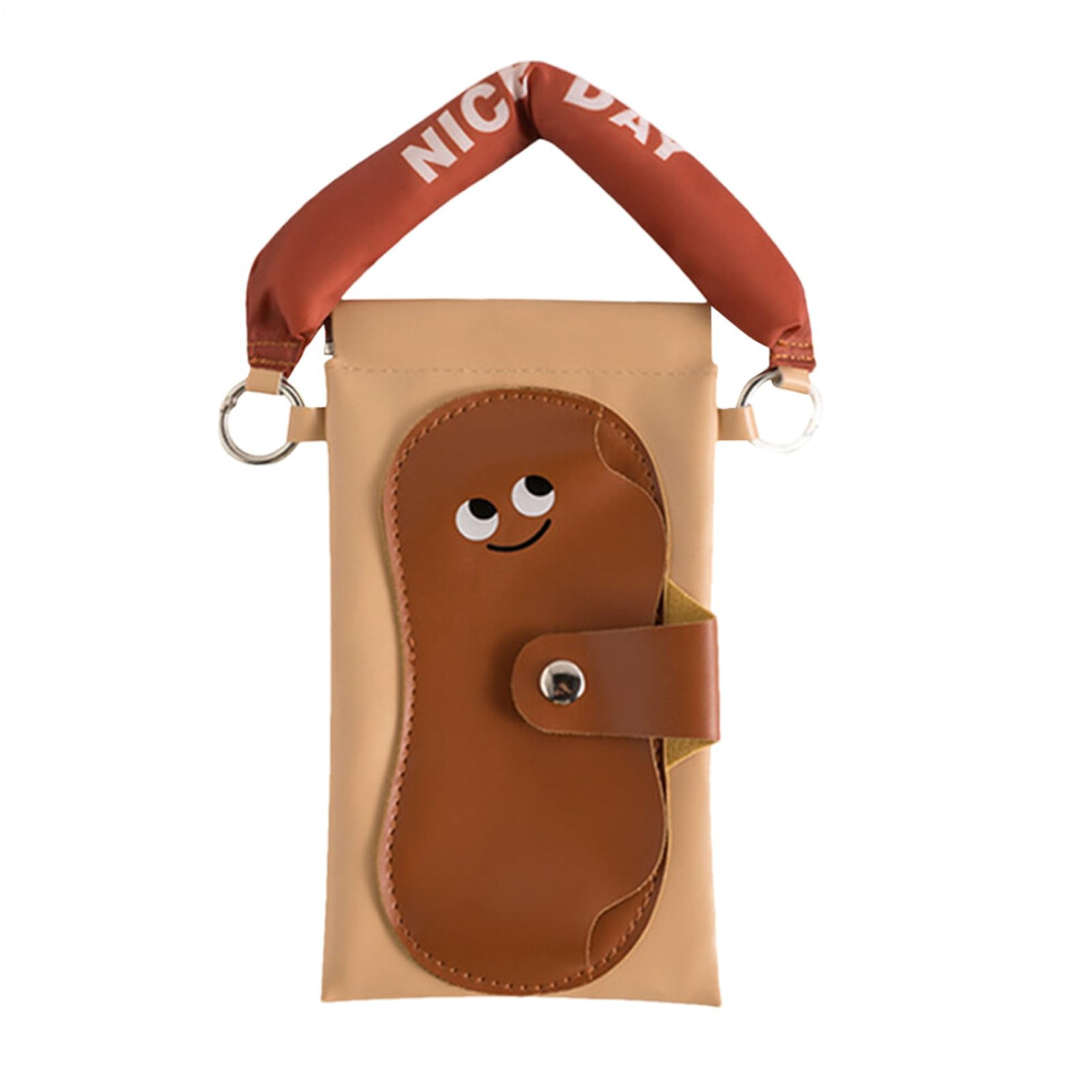 Sonnenbrillen Etui 2-in-1 Wasserdichtes PU-Leder Handytasche fÃ¼r Reisen und Einkaufen, Stylische Khaki Aufbewahrungstasche