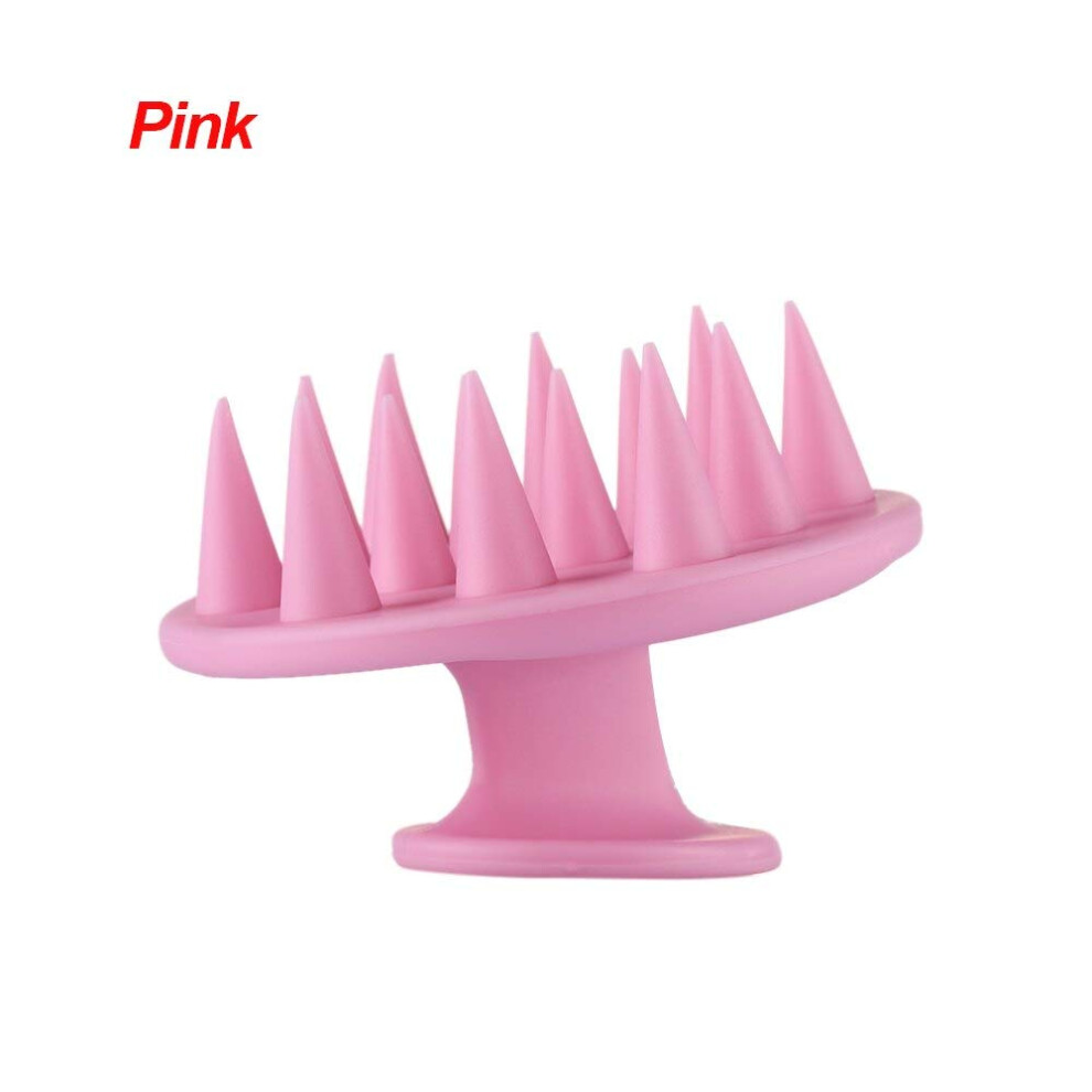 Pink/Blue Scalp Brush Scalp Massager Silicone Hair Shampoo Massage Comb Bath Brush In And For Deep Cleansing