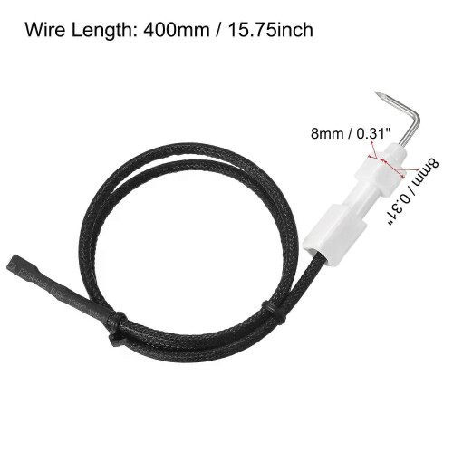 Uxcell Ignitor Wire Ceramic Electrode Assembly 400mm Length Gas Grill Ignitor Wire Ignition Electrode 1