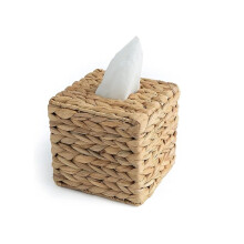Tissue Box Holder Set, Decorative Square Storage Box for Napkins and Straws, Kitchen and Bathroom Accessory, 1 Piece
