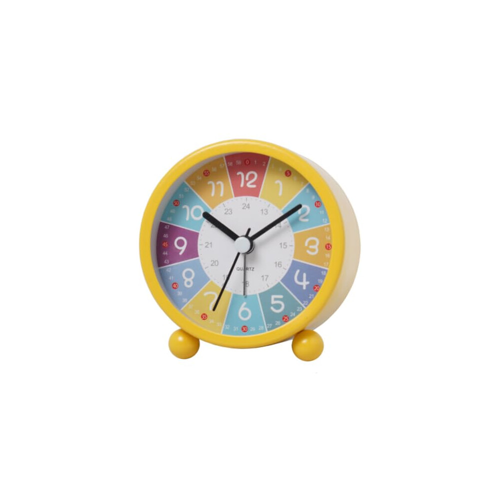 Analogue Alarm Clock for Children with Night Light, Snooze Function, No Ticking, Learning Clock for School Use
