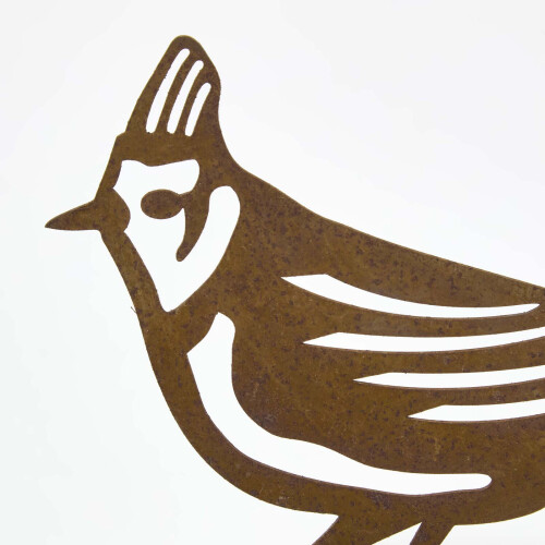 Homescapes Steel Crested Tit Fence Topper 2