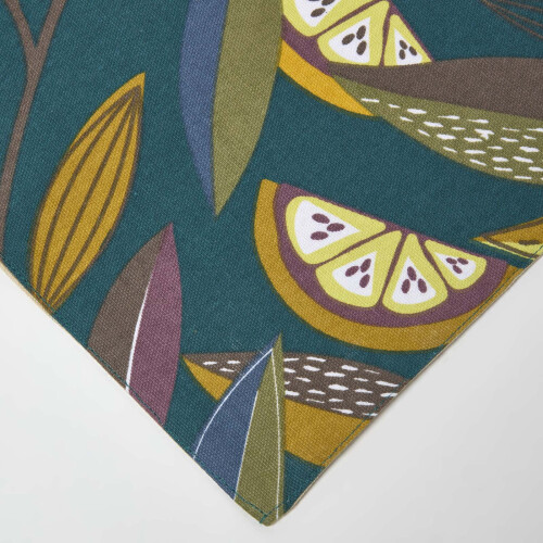 Homescapes 100% Cotton Citrus Table Runner 2