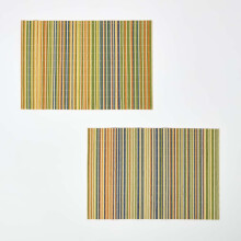 Striped Bamboo Placemats, Set of 2