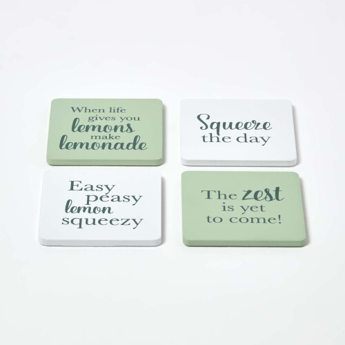 Homescapes Coasters with Citrus Design, Set of 4 2