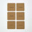 Homescapes Cork Coasters with Mushroom Design, Set of 6 4