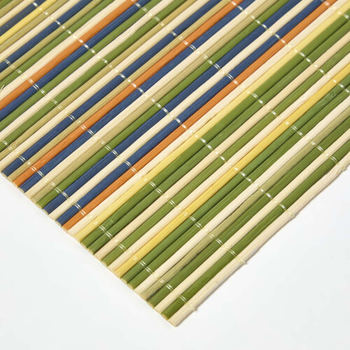 Homescapes Striped Bamboo Placemats, Set of 2 1