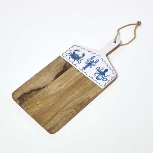 Homescapes Sea Animal Mango Wood Chopping Board