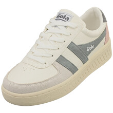 (8) Gola Grandslam Trident Womens Fashion Trainers in White Slate