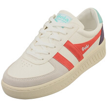 (5) Gola Grandslam Trident Womens Fashion Trainers in White Coral