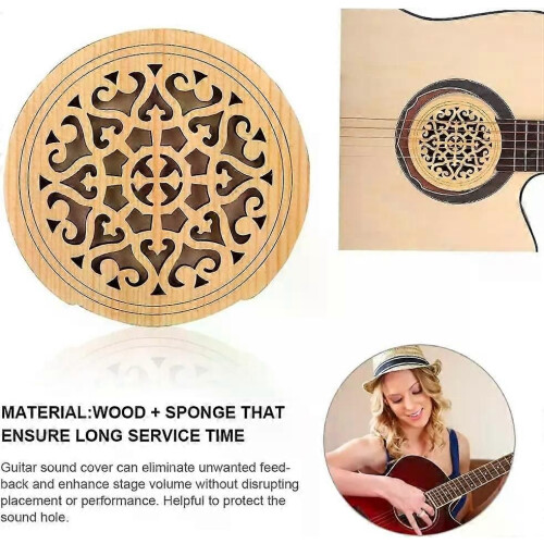 Trägitarrljudhålsskydd Ljudhålsskydd Gitarrblockskydd för akustisk klassisk gitarr 41 2