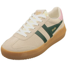 (4) Gola Athena Womens Fashion Trainers in Bone Green