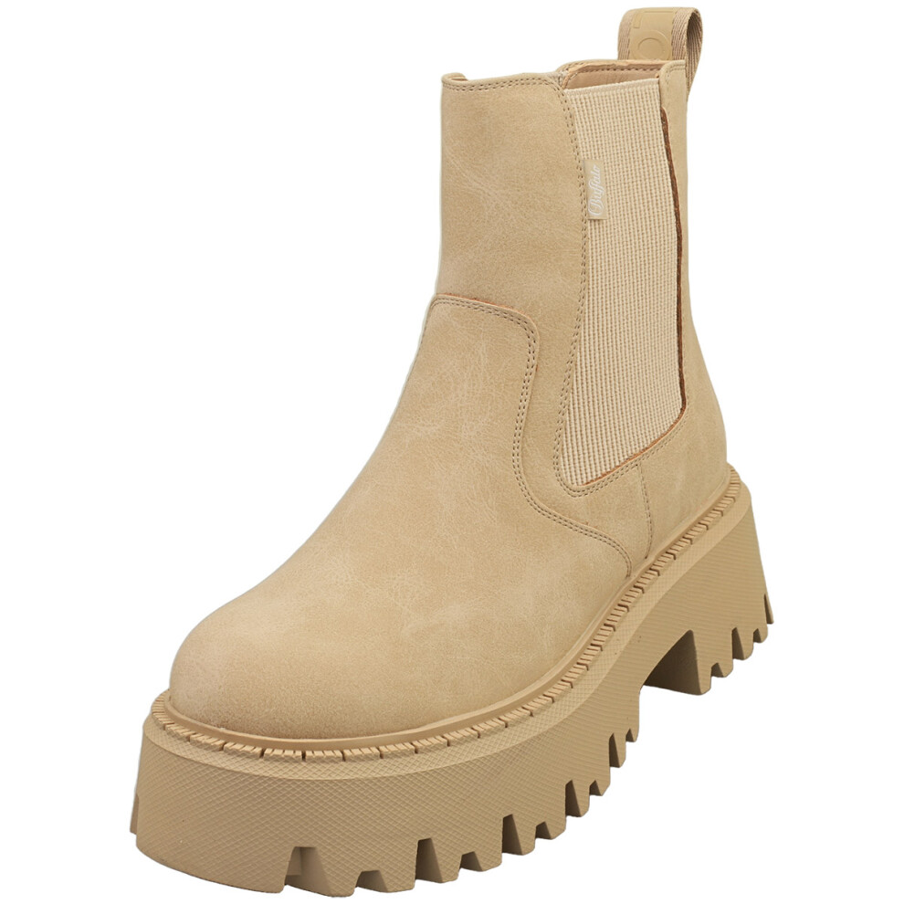 Buffalo (6.5) Aspen Vegan Womens Chelsea Boots In Brown