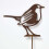 Homescapes Steel Robin Garden Stake Decorations, Set of 2 3