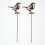Homescapes Steel Robin Garden Stake Decorations, Set of 2 1