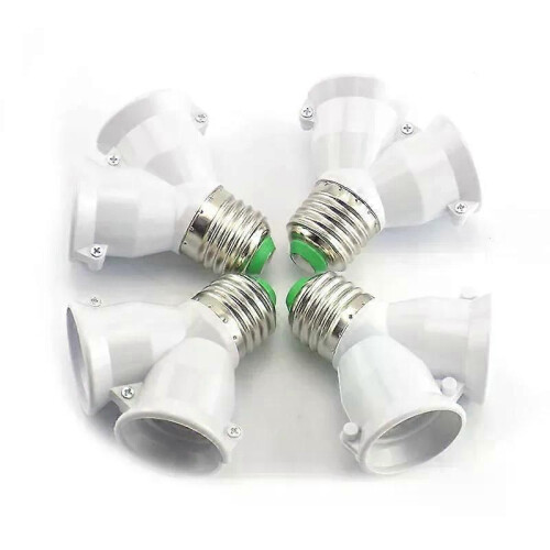 Y Shape E27 to 2 E27 Lamp base Bulb socket dual extend Adapter Splitter Plug Converter for LED Light 1