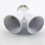 Y Shape E27 to 2 E27 Lamp base Bulb socket dual extend Adapter Splitter Plug Converter for LED Light 3