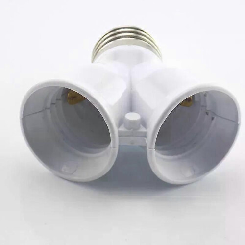 Y Shape E27 to 2 E27 Lamp base Bulb socket dual extend Adapter Splitter Plug Converter for LED Light 2
