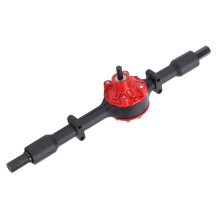 RC-LKW Ersatz-Metall-Hinterachsenbrücke für WPL D12 Schwarz Rot Upgrade-Teil