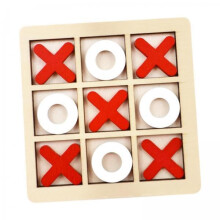 4 x Board Game Toe and Cross, XOXO Chess Set for Kids, Durable Tabletop Toy, Family Fun Game