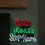 Premier 40cm Light up Hanging Santa Stop Here Christmas Infinity Mirror Light with Multi-Coloured LEDs 1