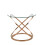 Comfy Living (Gold) Round Abstract Tempered Glass Side Table Chrome Effect Frame In Gold Or Silver 5