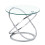 Comfy Living (Silver) Round Abstract Tempered Glass Side Table Chrome Effect Frame In Gold Or Silver 8