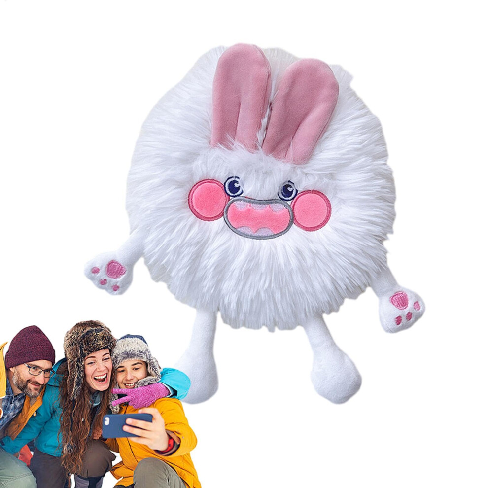 White Plush Hot Water Bottle, Double-Layer, 350Ml, Cute Hand Warmer Bag For Women, Color, Ideal For Hands And Feet