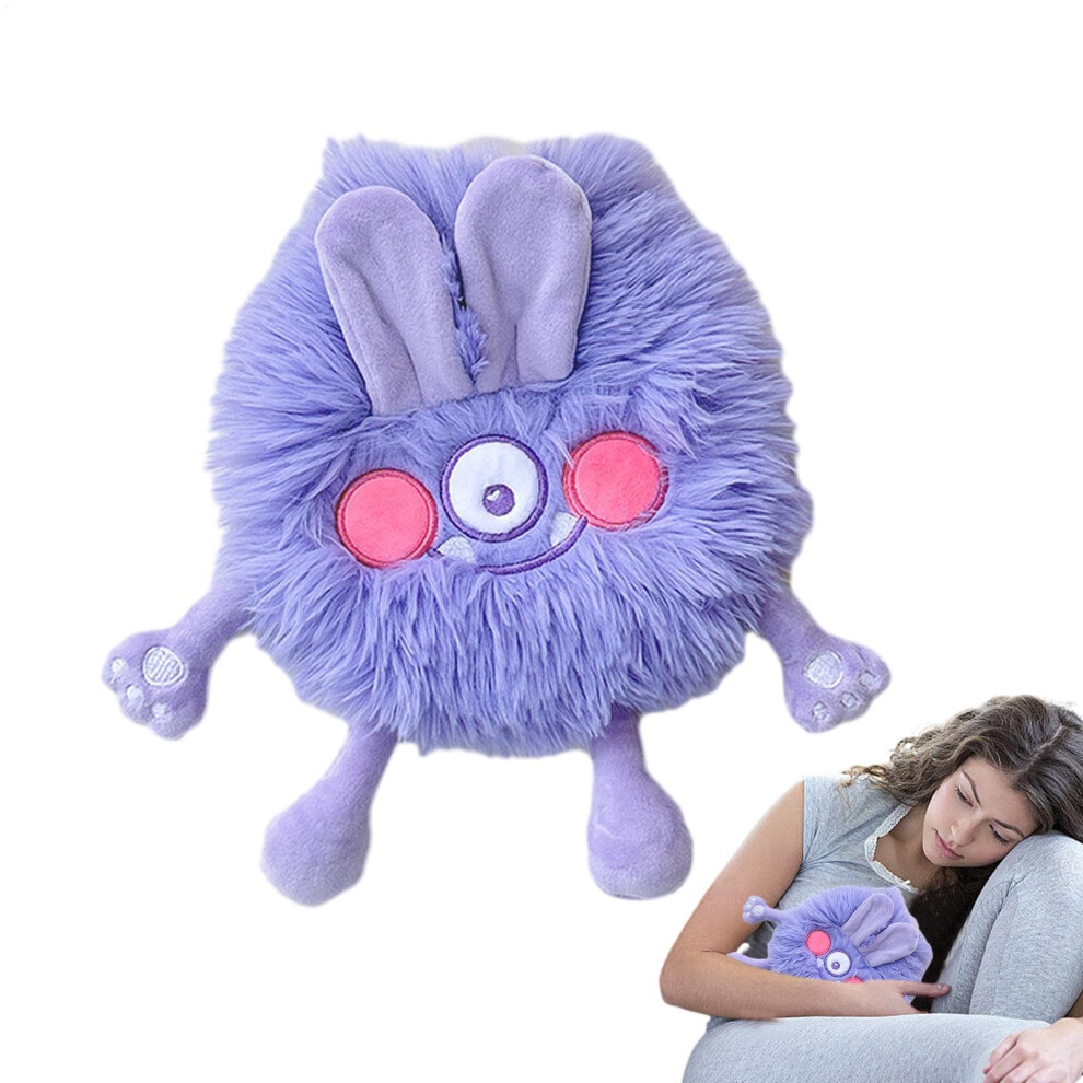 Purple Plush Heat Bag, Double-Layer Heating Pad, 350Ml, Cute Hand Warmer For Menstrual Cramps, Neck And Shoulder Relief,