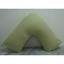 (Sage Green) Pack of 2 Plain Poly-Cotton Back & Neck Support V Shaped Pillowcase Orthopaedic/Pregnancy/Nursing Pillow Case Pair- Available in 25 Colours 74 x 34 cm
